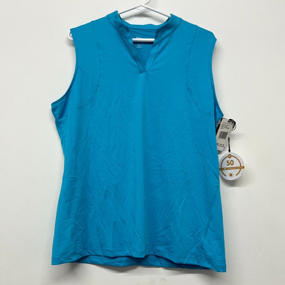Tail Women's V-Neck Sleeveless Solid Golf Polo
